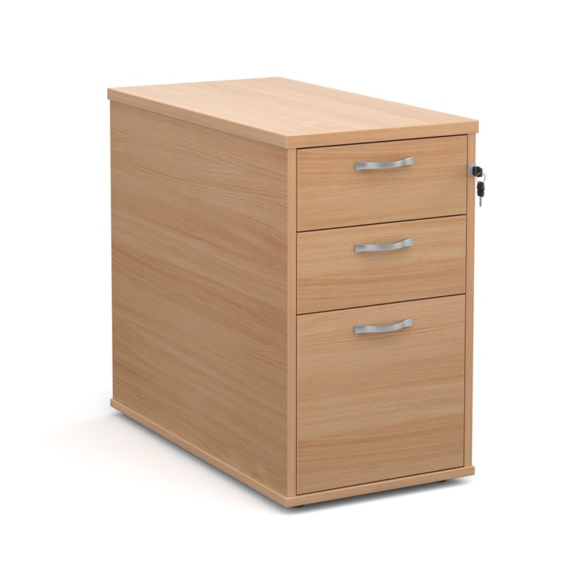 3-Drawer 80cm Deep Desk High Pedestal