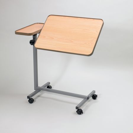 Dual Action Over Bed Table With Side Table & Castors
