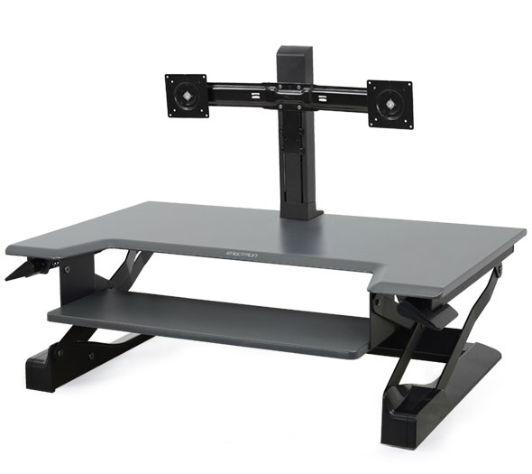 Ergotron WorkFit Dual Monitor Kit Black